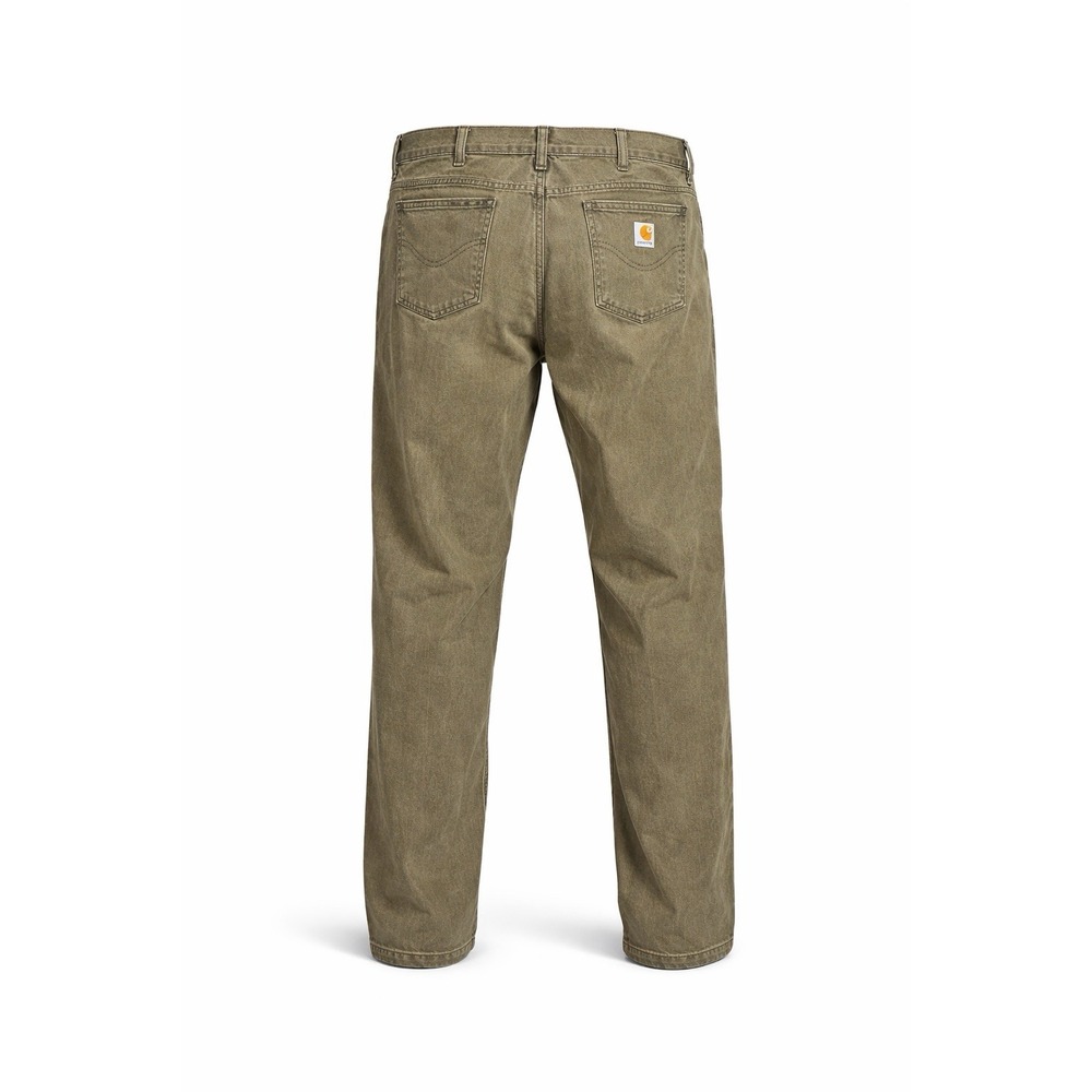 Carhartt Work Pants Mens 40x32 Green Washed Relaxed Fit Distressed
